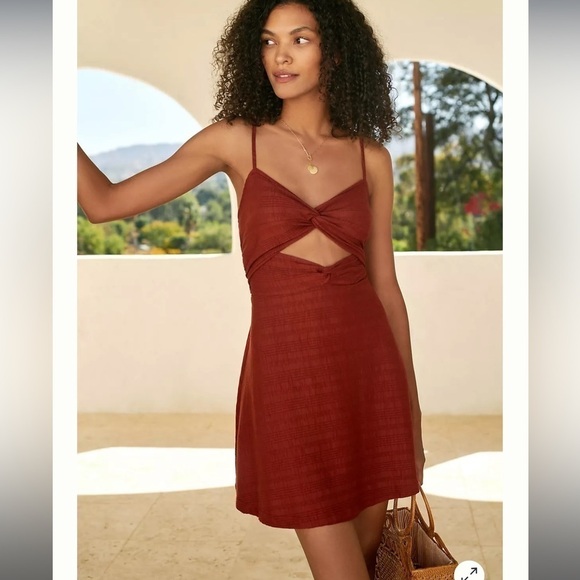 NWT‎ By Anthropologie Strappy Cutout Mini Dress - Picture 7 of 10